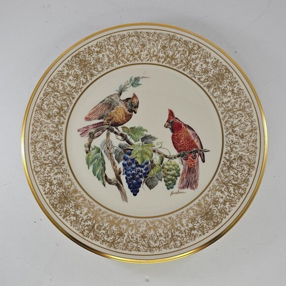 Lenox Limited Edition Birds Plate Cardinal Edward Marshall Boehm 1976 - Picture 2 of 10